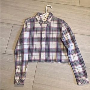 Vans crop top flannel. Girls 10-11 yr old